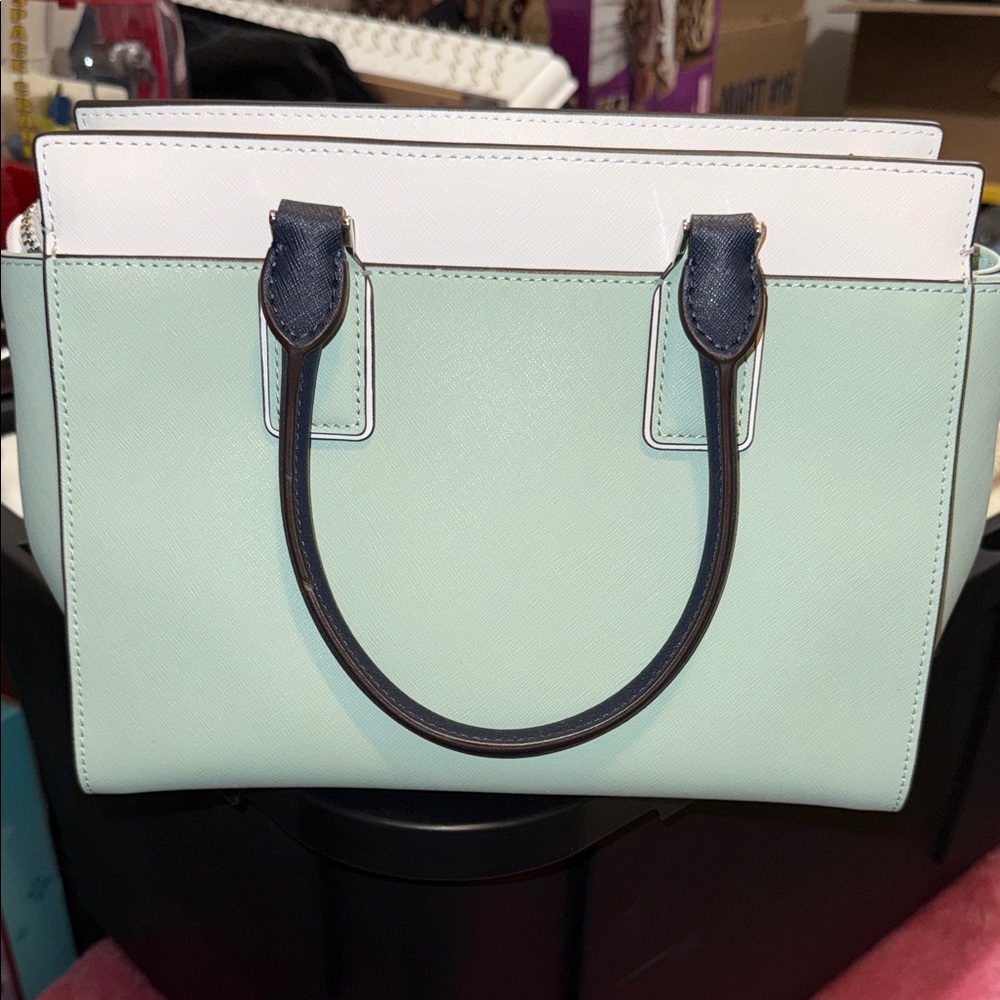 Kate Spade Mint and White Satchel - Picture 2 of 4